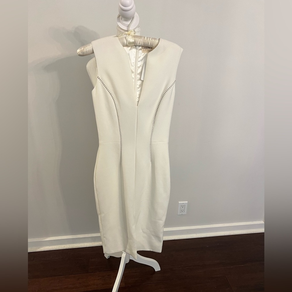 L’Agence White Midi Dress NWT Size 0